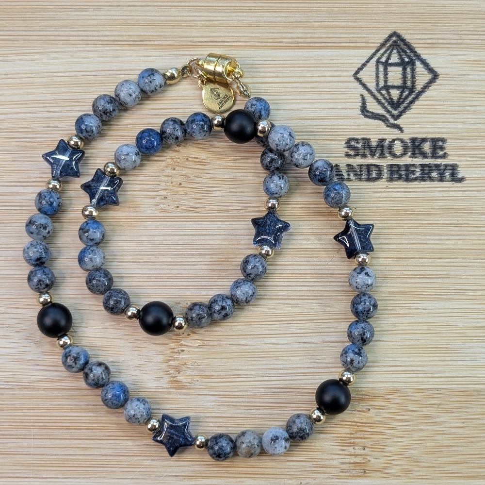 Custom Celestial Gemstone Convertible Choker/Wrap… - image 1